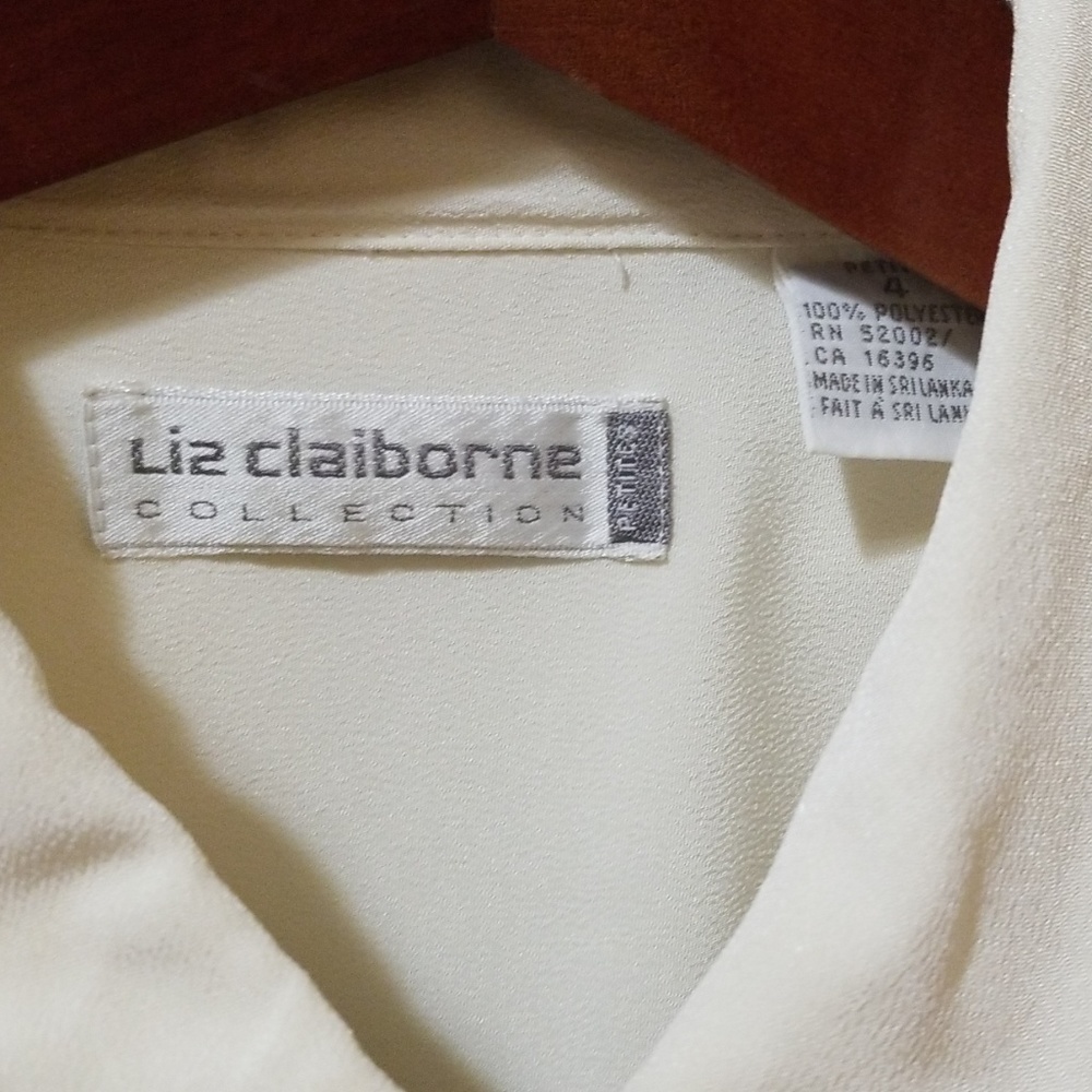 LIZ CLAIBORNE PETITES COLLECTION L/S BLOUSE 4 - Picture 4 of 7
